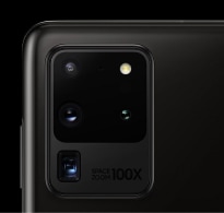 Чёрный Samsung S20 камера