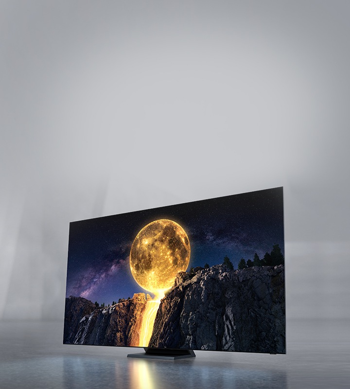 2020 Samsung QLED 4K, Q90R, has built-in tv speakers which make real surround sound of the airplane.