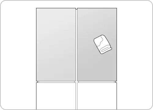 Cleaning the Stainless-Steel Finish of the refrigerator.