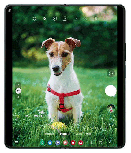 предпросмотр снимка на внешнем дисплее