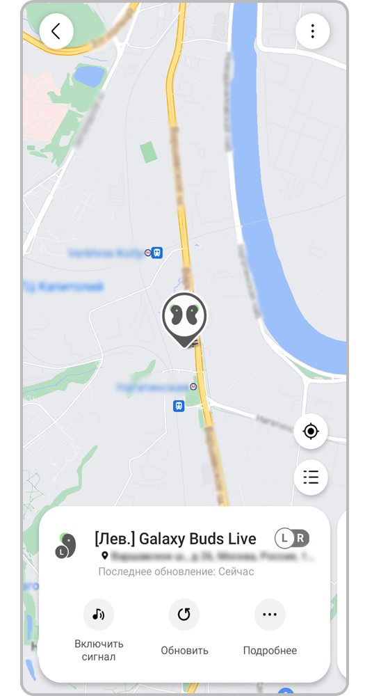 Расположение устройства на карте