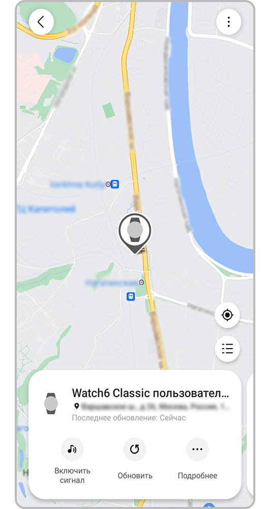 Расположение устройства на карте