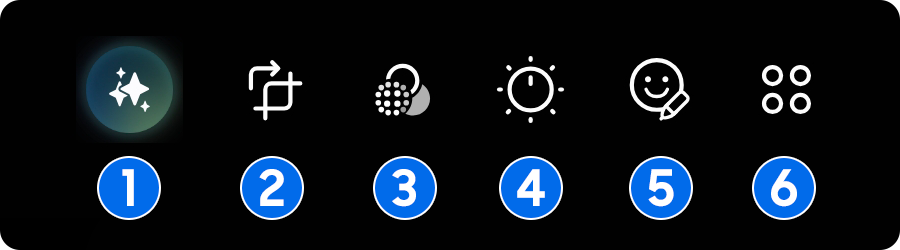 Параметры редактирования фотографии