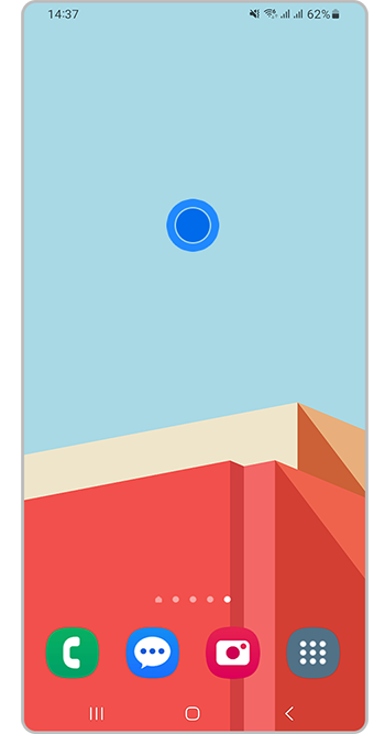 Нажмите и удерживайте пустое место на экране