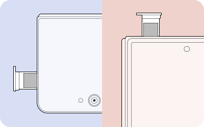 Лоток для сим карты, выдвинутый из корпуса смартфонов