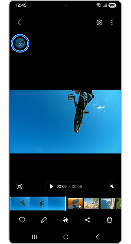 Сохранение замедленного видео.