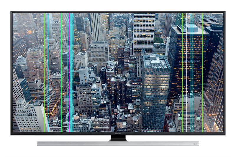 Полосы на экране телевизора Samsung