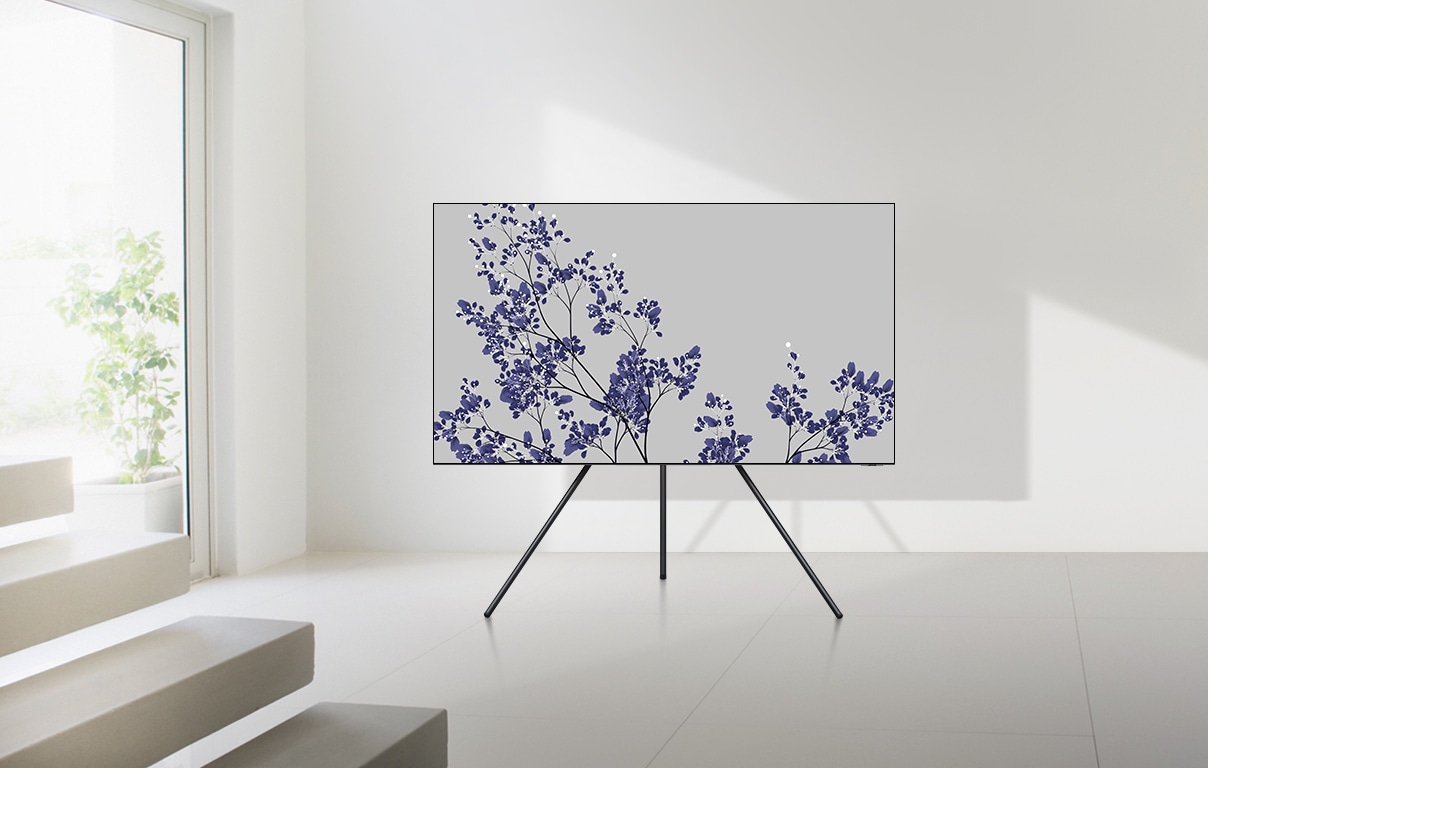 ТВ-подставка Studio Stand к Neo QLED, новые возможности для размещения ТВ в интерьере, трансформация в произведение искусства