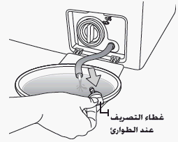 ماهي الخطوات التي يجب اتباعها لتصريف الماء من الغسالة عند الطوارئ؟