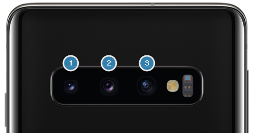 كاميرا Galaxy S10 الخلفية الثلاثية