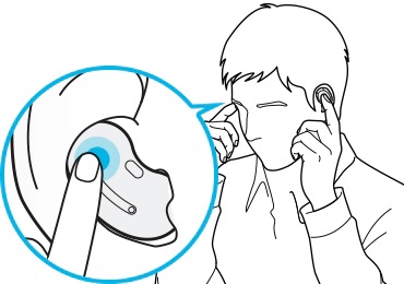صورة توضح وظيفة اللمس مع الاستمرار