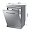 Silver dishwasher dimensions of depth, width, height.