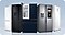 The following five Samsung fridge freezers are shown: classic, classic with water dispenser, French style, American style and 1-Door.