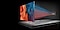 Power Processor which shows "Micro AI Processor" logo, projects red, blue, and purple gradient color image on MICRO LED TV.