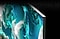 A closeup of MICRO LED TV's ultra narrow bezel is seen from an angle to show its Monolith Design. An onscreen shows color liquids being mixed together.
