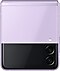 Galaxy Z Flip3 5G in Lavender, seen from the rear.
