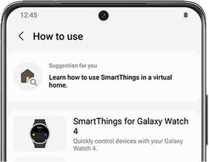 SmartThings How to use screen with a list of features explained