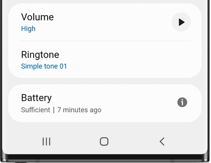 SmartTag user interface in the SmartThings app displaying battery level