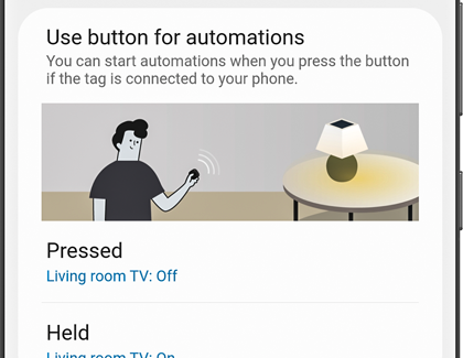 Automations option for the tag