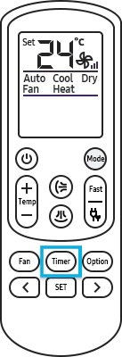 press the timer button