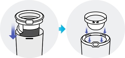 assemble the filters on the jet cleaner