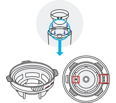 check the micro filter is assembled correctly