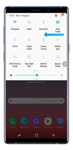Expanded notification panel