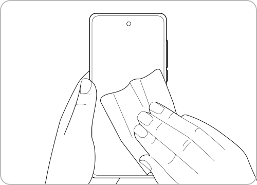 Clean surfaces of your device with microfiber cloth