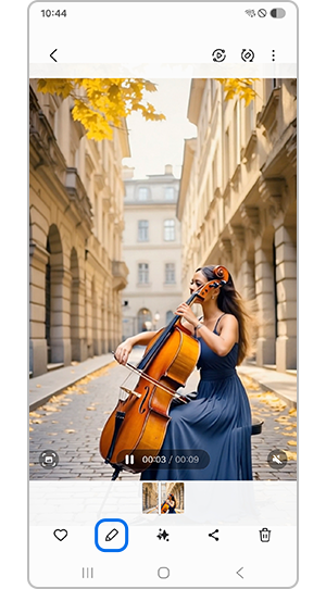 Pencil icon highlighted