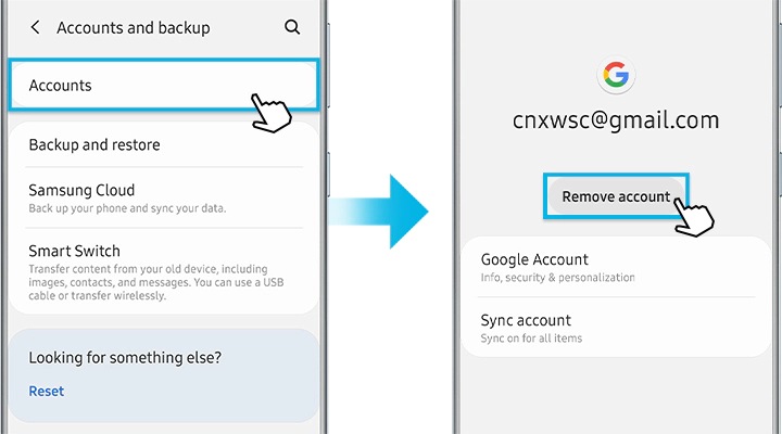 how to remove account