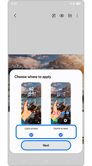 Set screen to be set