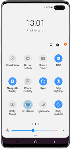 Tap Kids Home icon in the notification panel to initiate setup