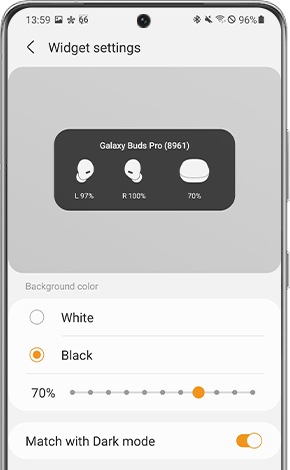 widget settings