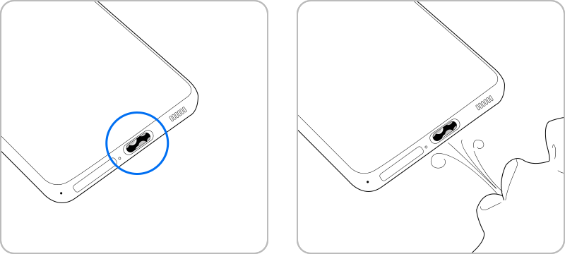 Remove debris from charging port