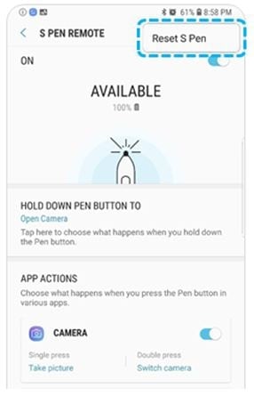 reset s pen