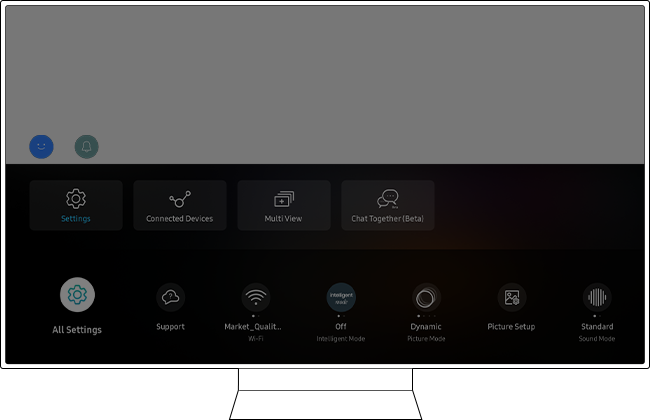dark tv screen