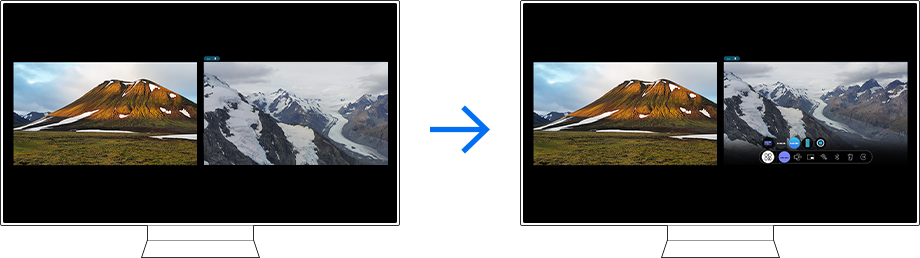 multi view settings menu pop-up