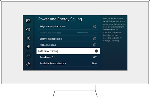 setting Auto Power Saving function step 4