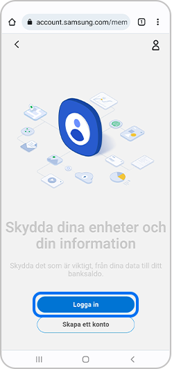 Steg 1. Gå till Samsung accounts officiella webbplats och logga in på ditt konto.