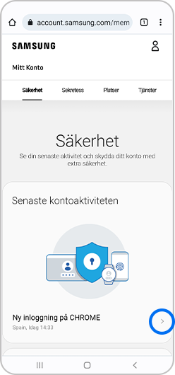 Steg 3. Gå till "Senaste kontoaktiviteten", klicka på pilen för att granska din aktivitet.