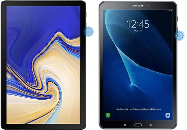 Réinitialiser ma tablette Galaxy avec les touches physiques.