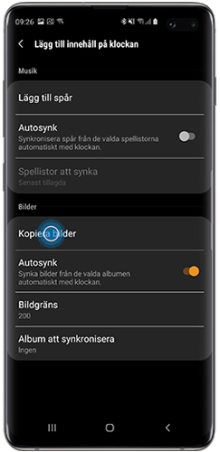 Tryck på Kopiera bilder