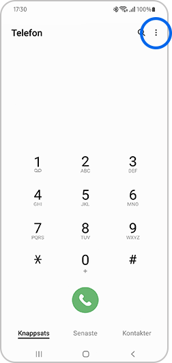 Tryck på Mer i högra hörnet.