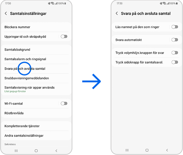 Så ställer du in Samtalsalarm.