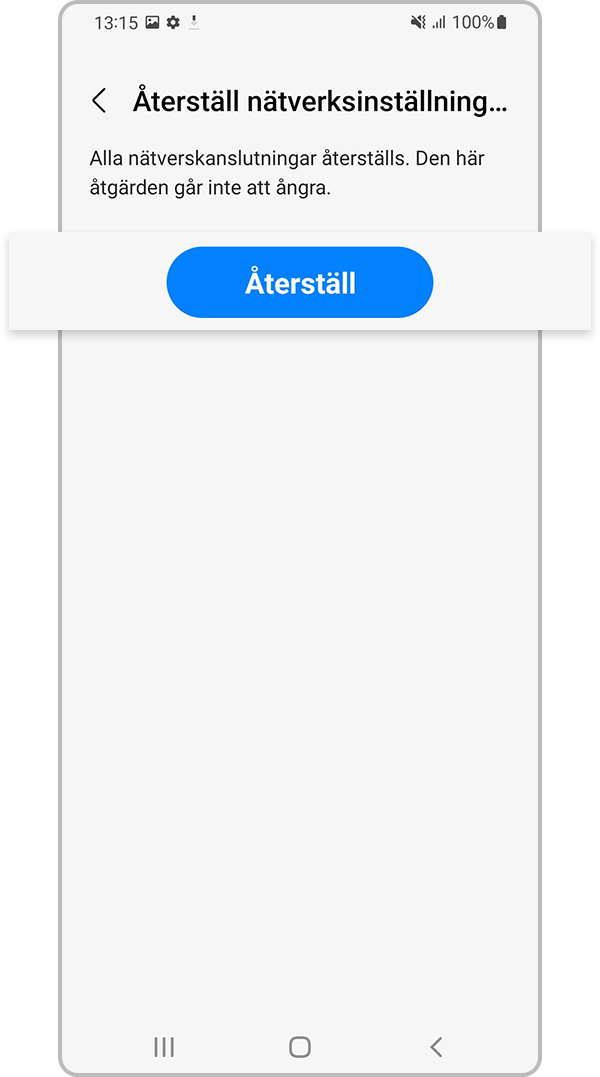 Tryck på Återställ