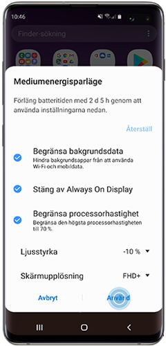 Välj Använd