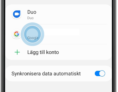 Tryck på ditt Google-konto.