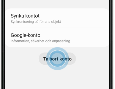 Ta bort ditt Google-konto.