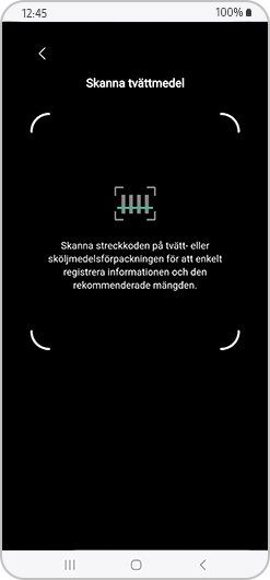 Skanna streckkoden på ditt tvättmedel eller sköljmedel