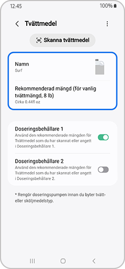 Rekommenderad mängd tvättmedel att använda i nästa tvättcykel